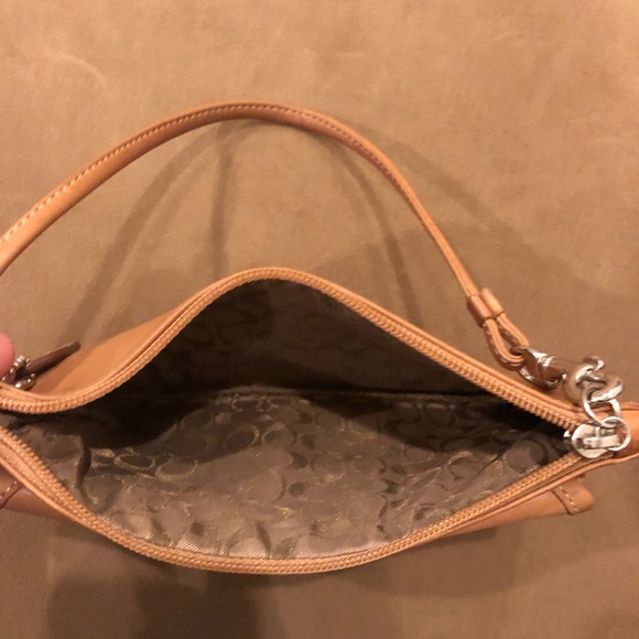 Brown Leather Coach Wristlet - Picture 4 of 5